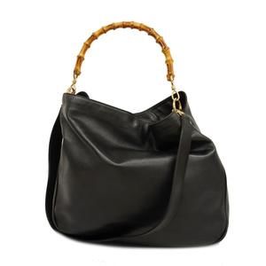 Gucci handbag bamboo 001 2058 1577 0 leather black ladies